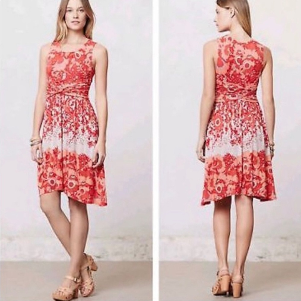 Anthropologie (Lilka) Coral Garden Dress